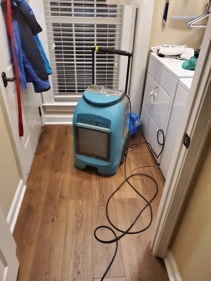 Commercial dehumidifier deployed for Flood Damage Cleanup in Bangor